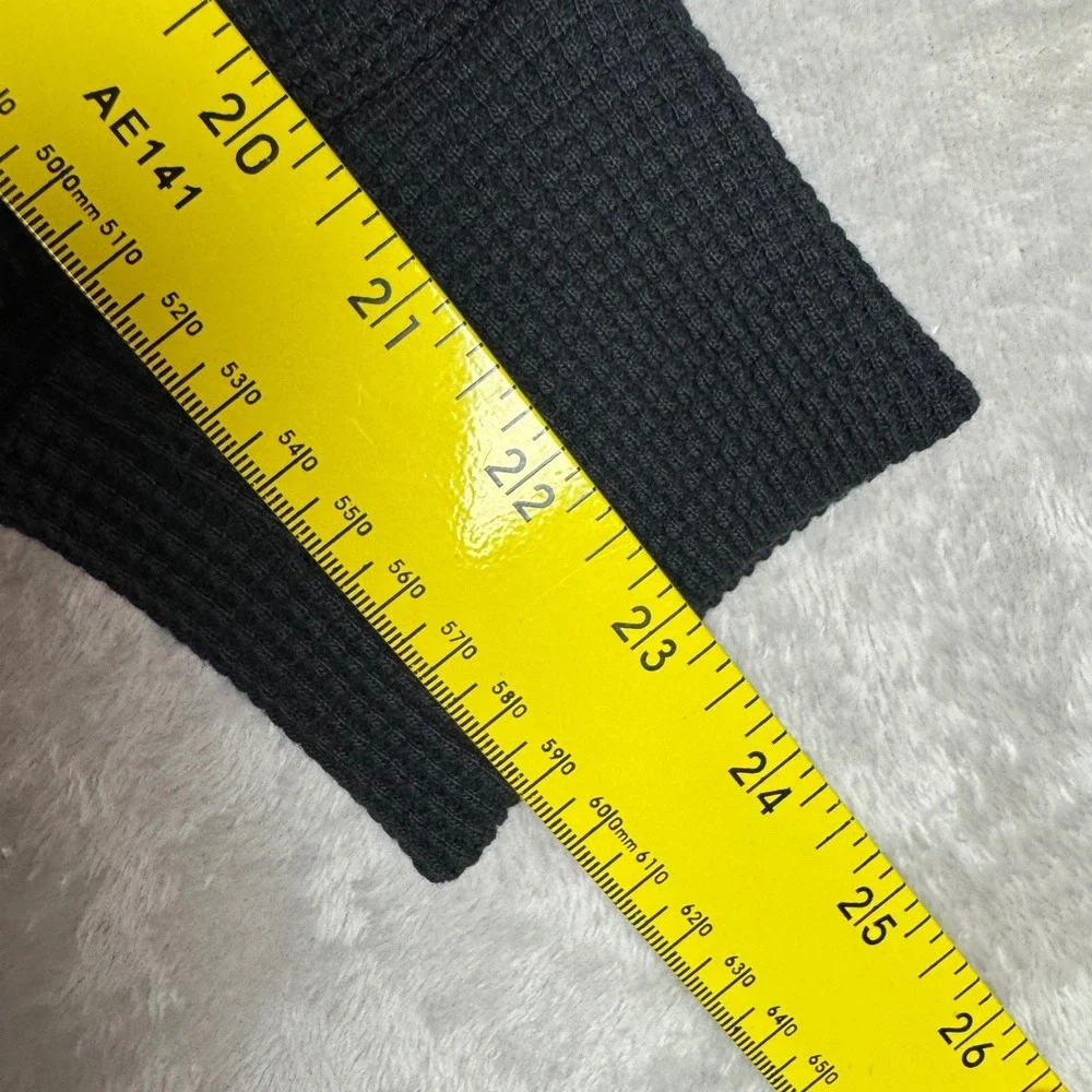 NWOT‎ American Giant Mens Summit Waffle Pullover Hoodie S Black